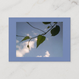 Green Foliage in Blue Sky Business Card