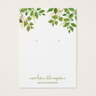 Green Foliage Jewellery Earring Display