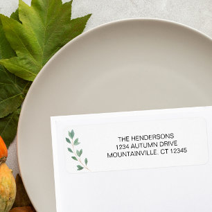 Green Foliage Return Address