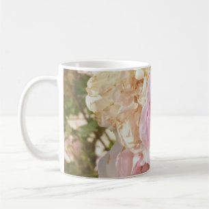 Green Foliage Watercolor Flowers Coffee Mug