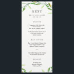 Green Foliage Wedding Menu Card<br><div class="desc">Plan a stylish celebration with this modern invitation that your guests will adore. 
Design by © berryberrysweet . Printable digital files are available! Visit our website at www.berryberrysweet.com for more details!</div>