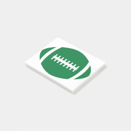 Green Football Coach's Office Decorative Sports Post-it Notes