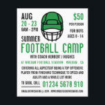 Green Football Helmet, Football Camp Advertising Flyer<br><div class="desc">Green Football Helmet,  Football Camp Advertising Flyers By The Business Card Store.</div>