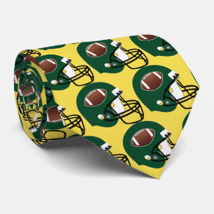 Green Football Helmet Football Yellow/Gold Necktie