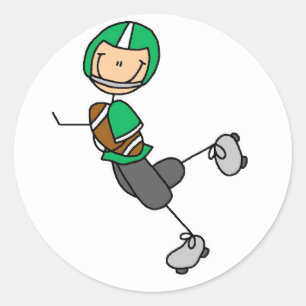 Green Football Player Sticker