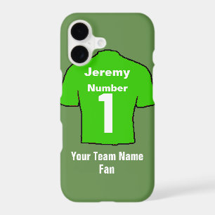 Green Football Shirt Customise name & team
