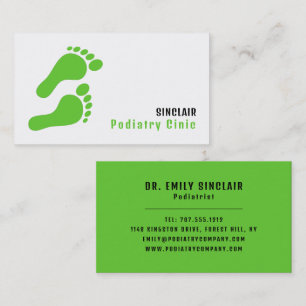 Green Footprint, Podiatry Clinic, Podiatrist Business Card