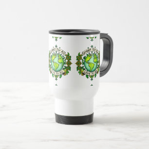 Green for All, Love for All – Earth Harmony Travel Mug