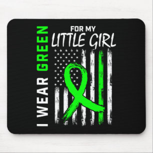 Green For Little Girl Daughter Kidney Disease Awar Mouse Pad