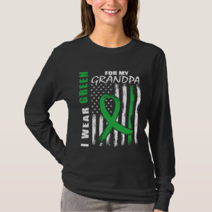 Green For My Grandpa Kidney Disease Awareness USA T-Shirt