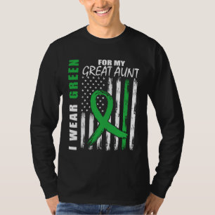 Green For My Great Aunt Kidney Disease Awareness F T-Shirt