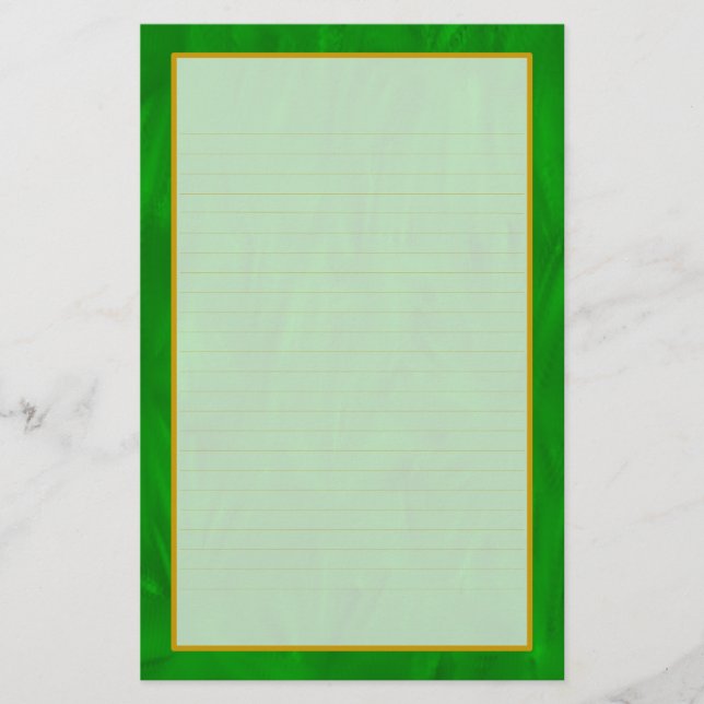 Green Forest Fine Lined Stationery (Front)