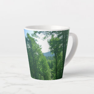 Green Forest Landscape Photography Latte Mug