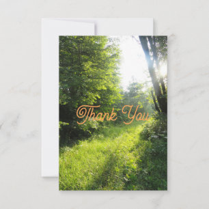 Green Forest Meadow  Thank You Card