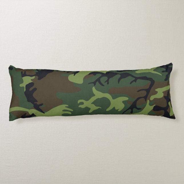 Green Forest Military Camo Body Cushion (Back)