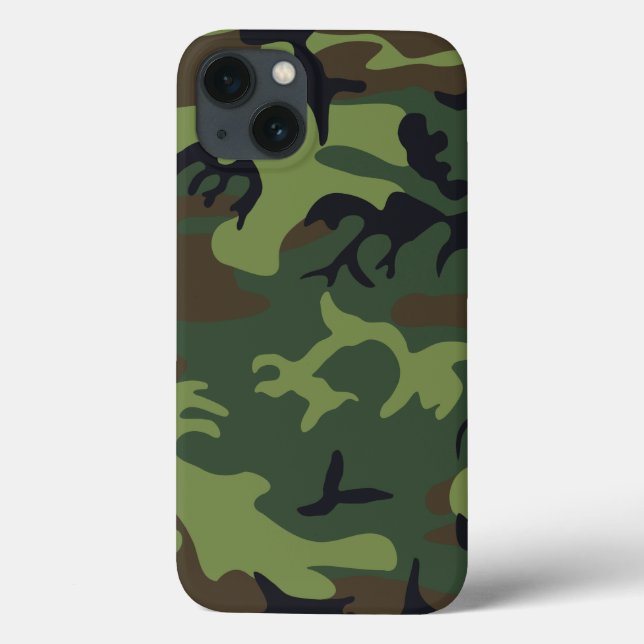 Green Forest Military Camo Case-Mate iPhone Case (Back)