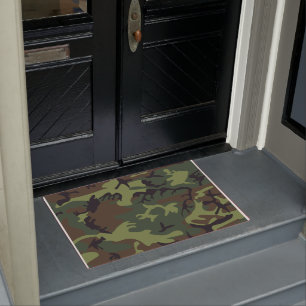 Green Forest Military Camo Doormat