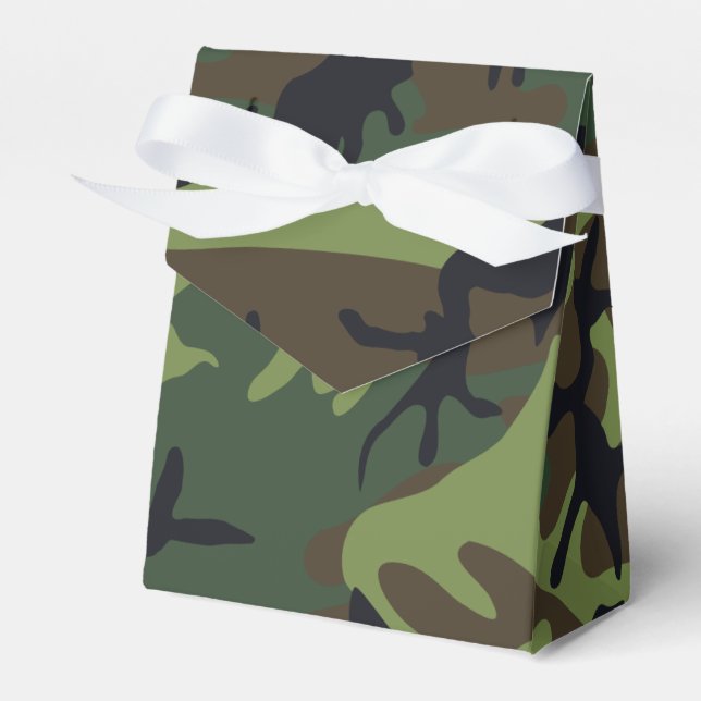 Green Forest Military Camo Favour Box (Front Side)
