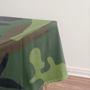 Green Forest Military Camo Tablecloth