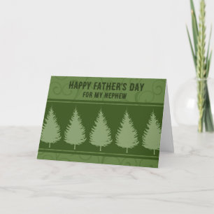 Green Forest Nephew Happy Father's Day Card
