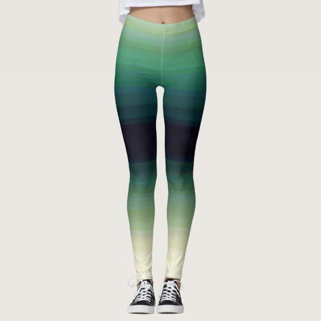 Green Forest Ombre Leggings (Front)