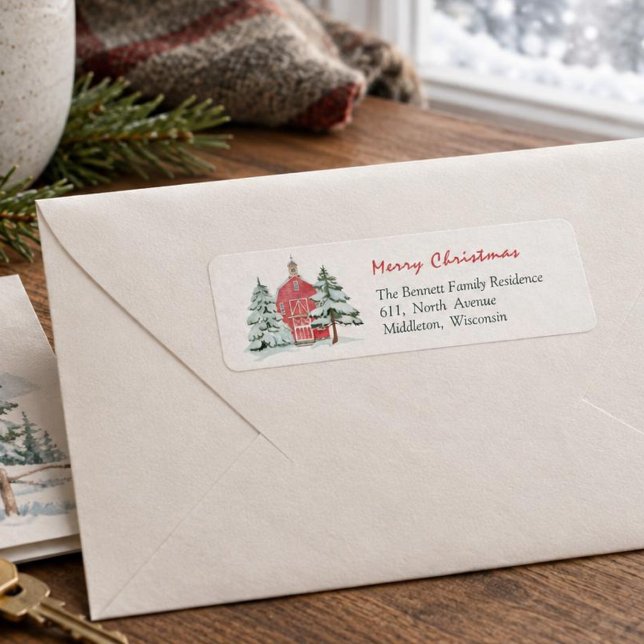 Green Forest Red Barn Pine Christmas Tree Address (Creator Uploaded)