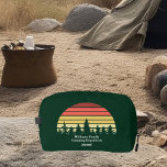 Green Forest Sunset Camping Trip Customisable Dopp Kit<br><div class="desc">Cool hiking dopp kit with a green forest sunset for the whole group on a nature outing or camping trip. This custom toiletry bag gift feature a beautiful horizon with trees for a hiker or camper.</div>