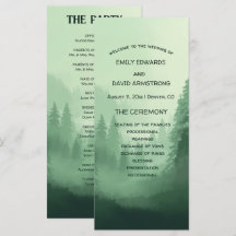 Green Forest Wedding Program
