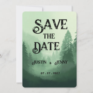 Green Forest Wedding wedding Invitation