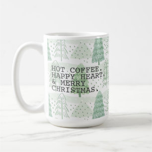 Green Forest Xmas Hot Coffee Merry Christmas Mug