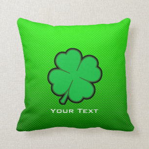 Green Four Leaf Clover Cushion