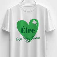 Green Four Leaf Clover Heart Éire Ireland Reunion