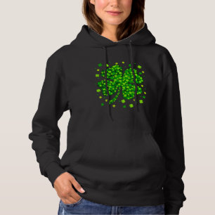 Green Four Leaf Clover St Patrick's Day Irish Sham Hoodie