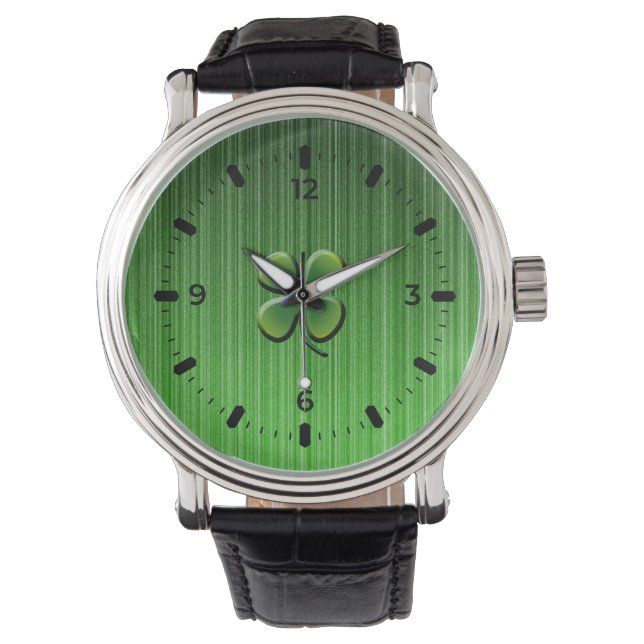 Green Four Leaf Clover Watch (Front)