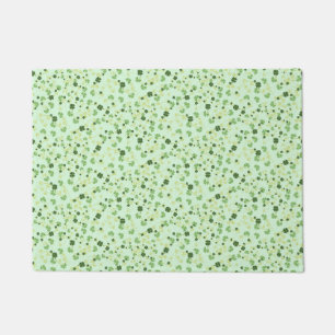 Green Four Leaf Clovers St Patricks Day Doormat
