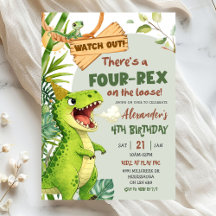 Green Four Rex On The Loose Fourth Birthday