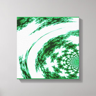 Green Fractal Art Canvas Print