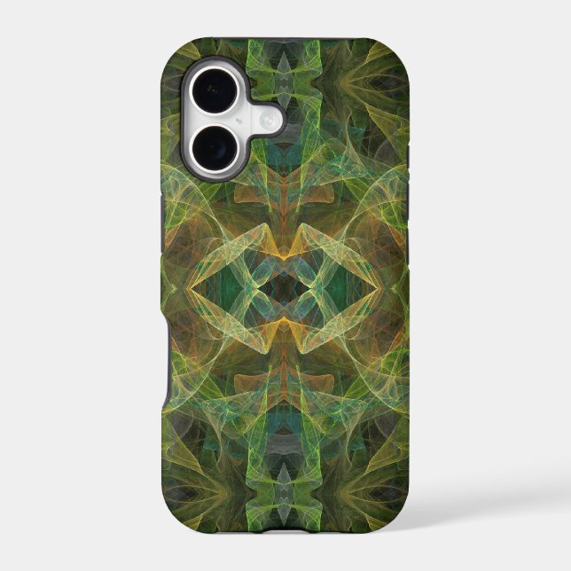 Green Fractal iPhone 5 Custom Case-Mate ID (Back)