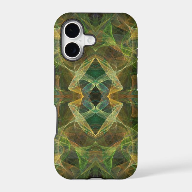 Green Fractal iPhone 5 Custom Case-Mate ID (Back)