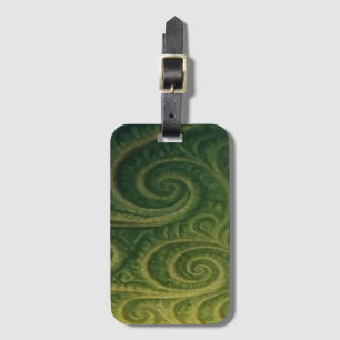Green Fractal Luggage Tag