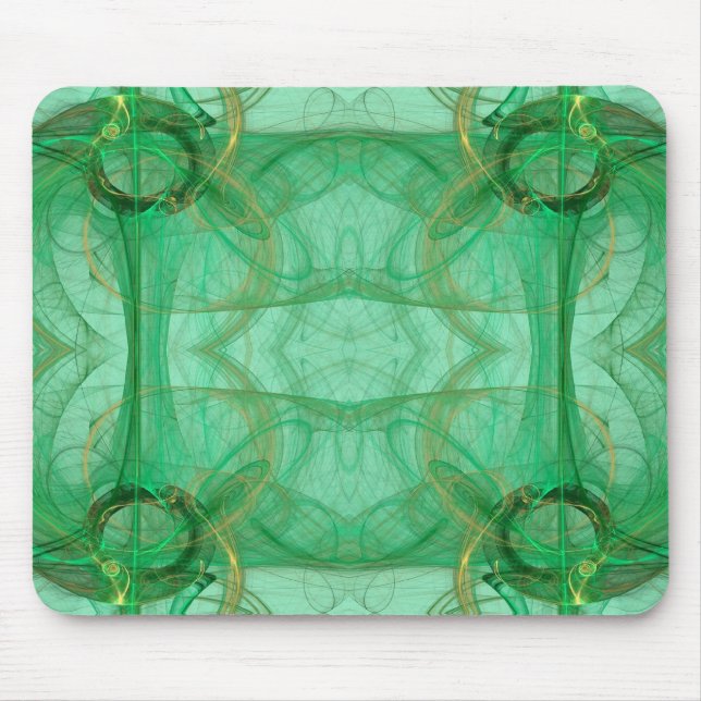 Green Fractal Mousepad (Front)
