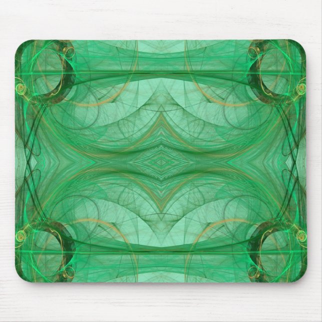 Green Fractal Mousepad (Front)