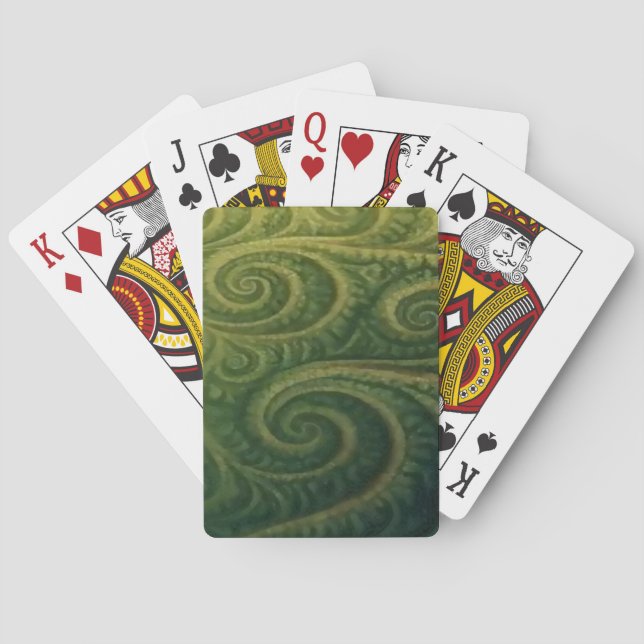 Green Fractal  Playing Cards (Back)