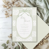 Green Frame Elegant Bow Baby Shower