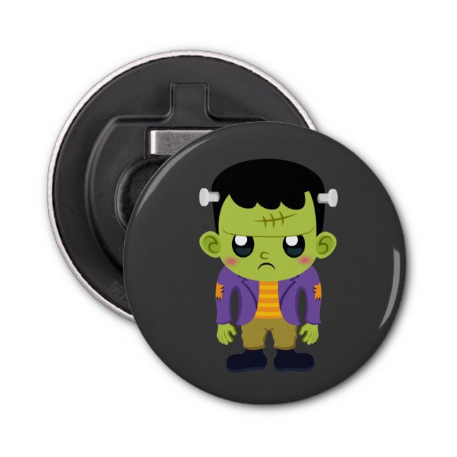 Green Frankenstein Monster Halloween Bottle Opener (Front)