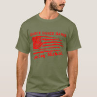Green Freedom Country Distressed Red Flag T-Shirt