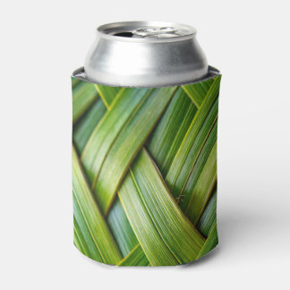Green Fresh Bamboo Weave  Can Cooler