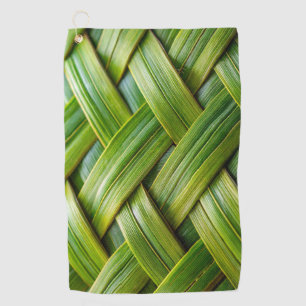 Green Fresh Bamboo Weave Golf Towel