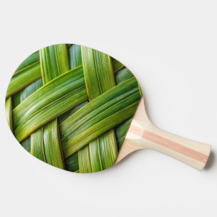 Green Fresh Bamboo Weave Ping Pong Paddle