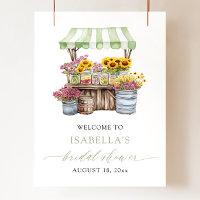 Green Fresh Off the Market Bridal Shower Welcome